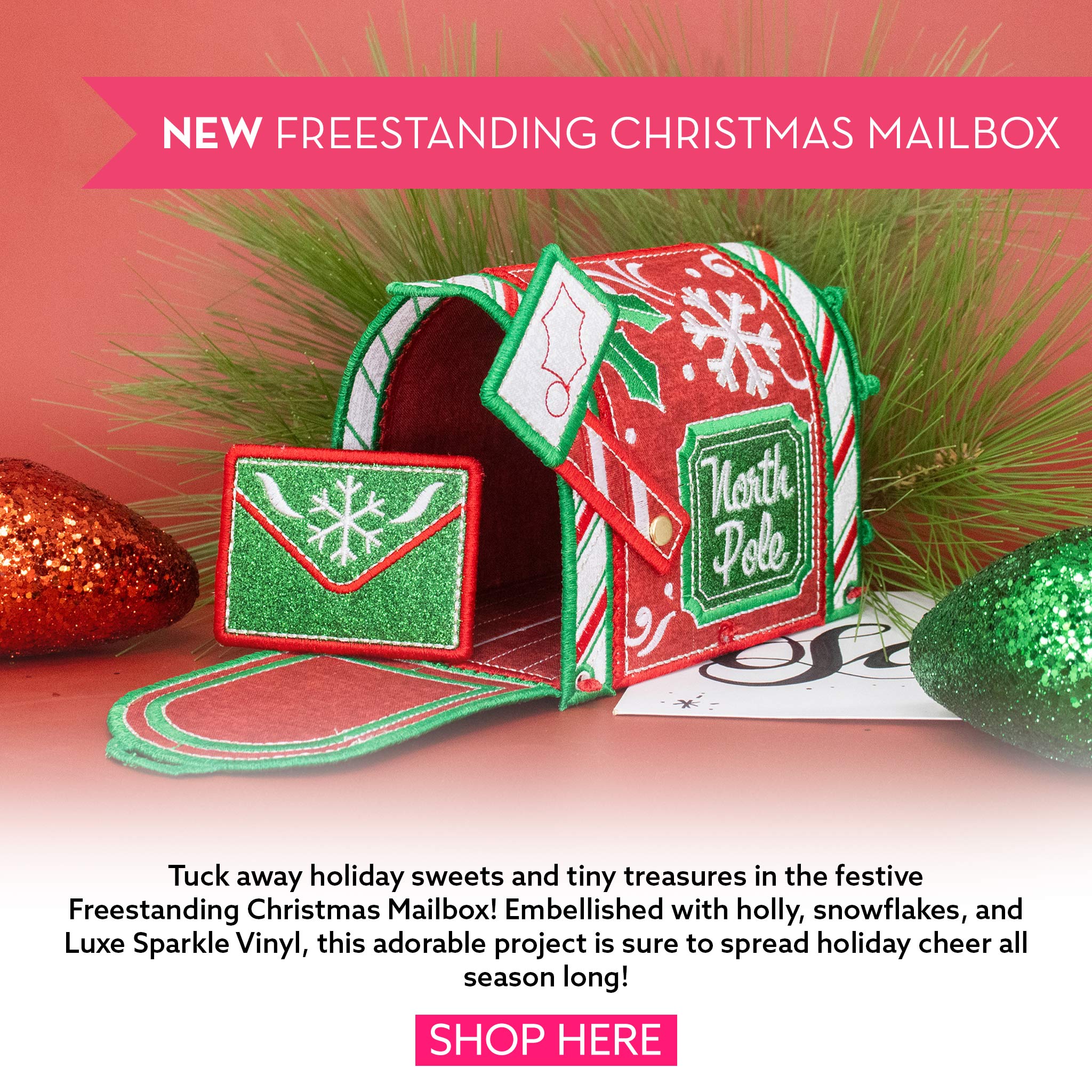 Freestanding Christmas Mailbox