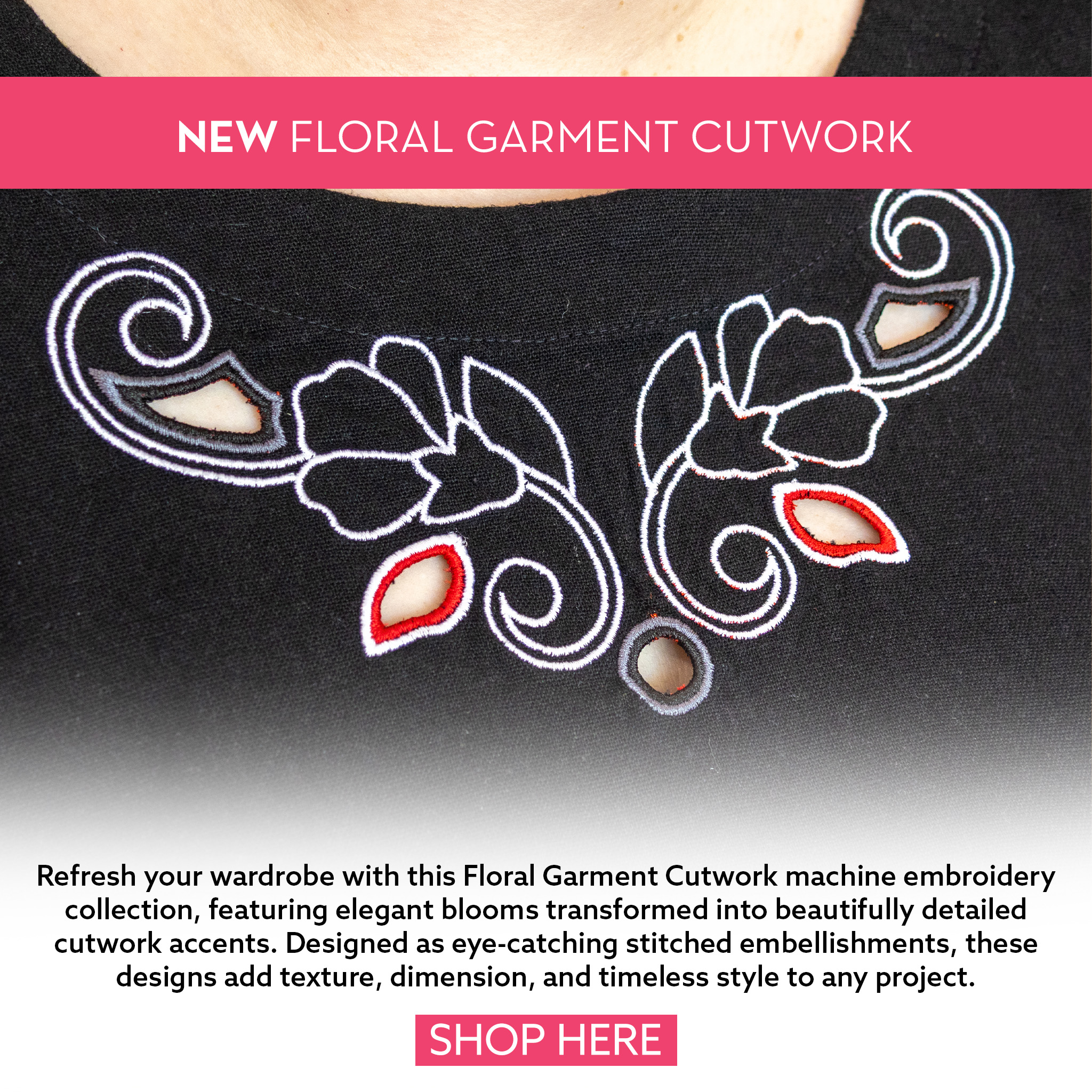 Floral Garment Cutwork