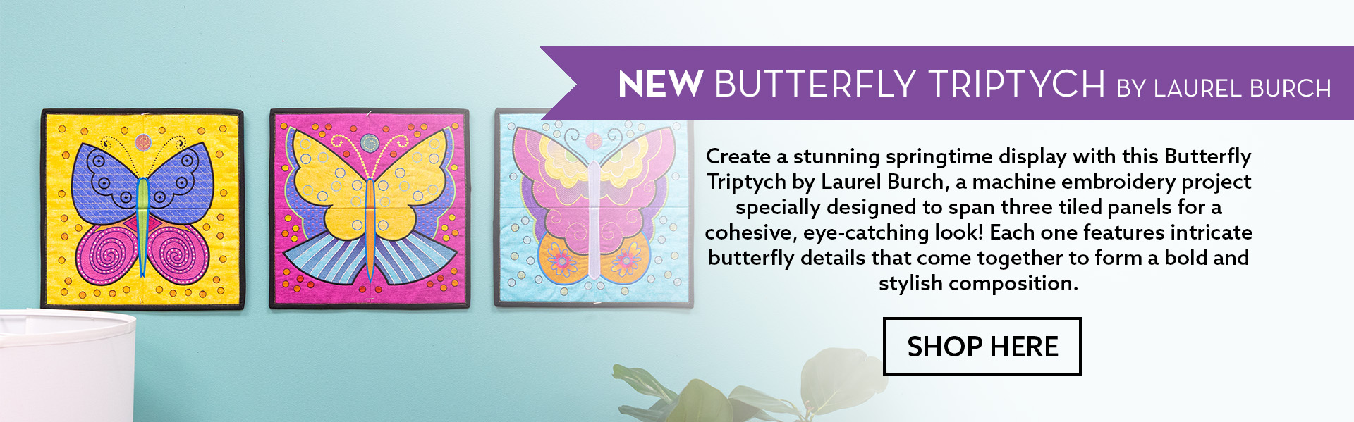 Butterfly Triptych by Laurel Burch
