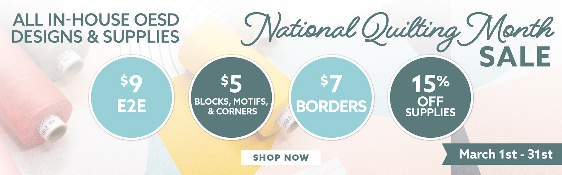 National Quilting Month Sale