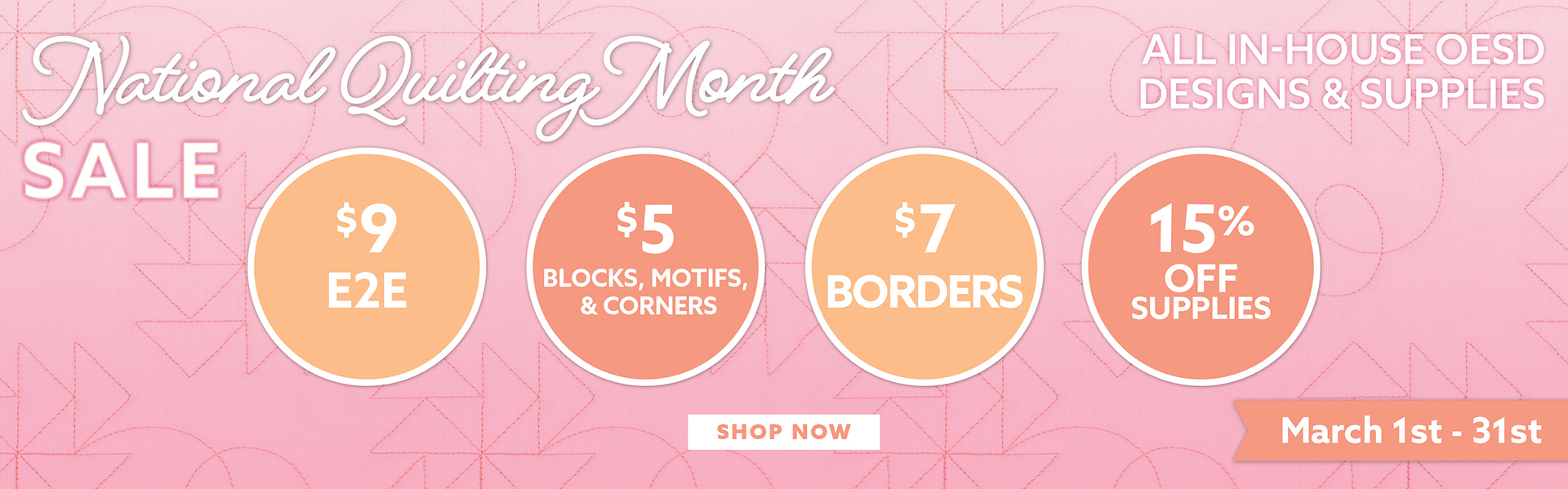 National Quilting Month Sale