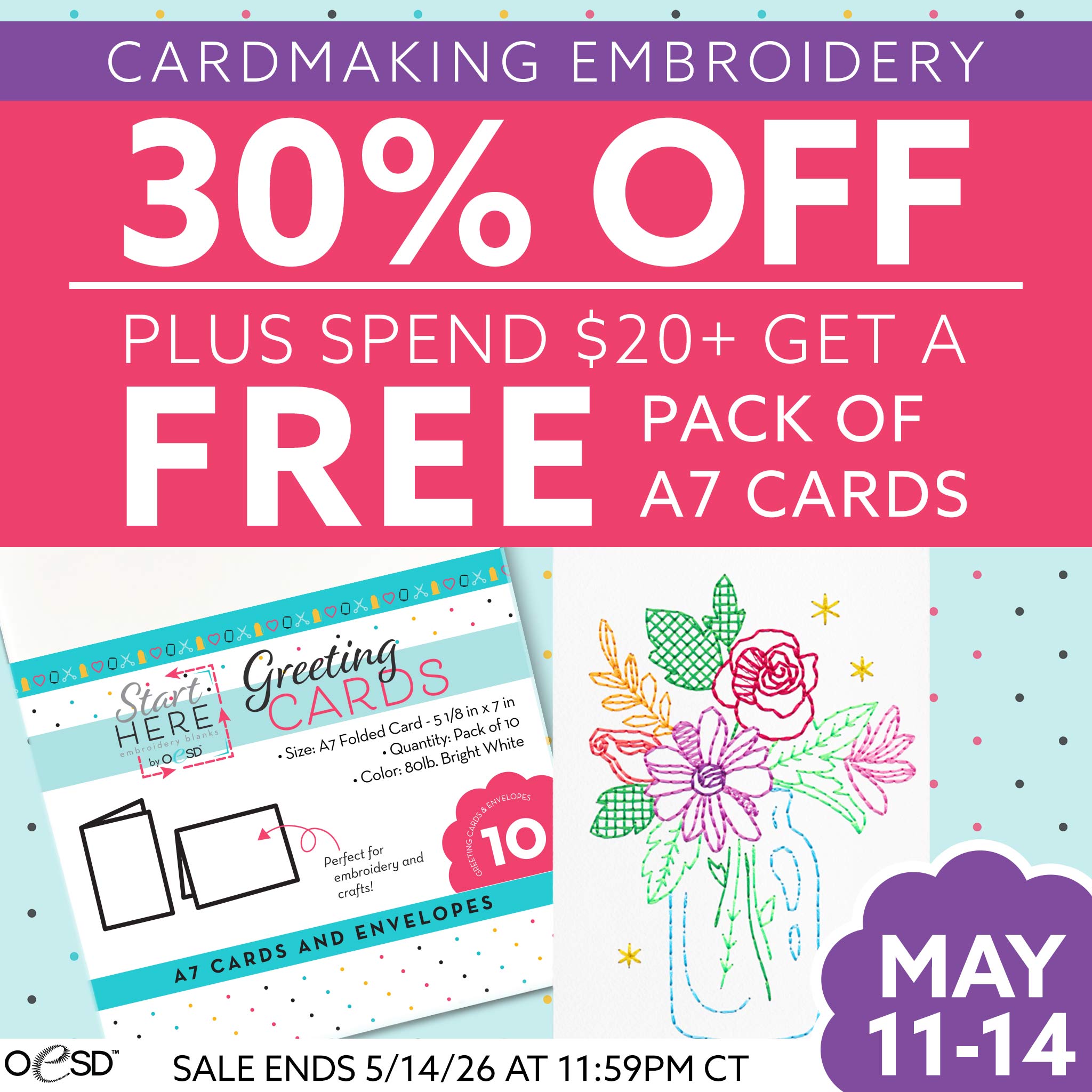 Cardmaking Embroidery Sale