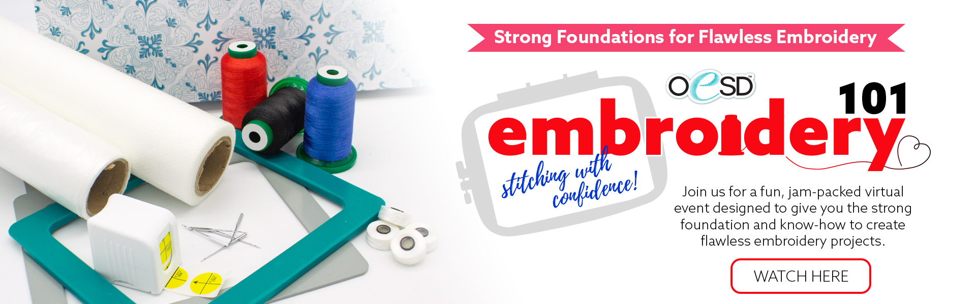 Embroidery 101 Virtual Event