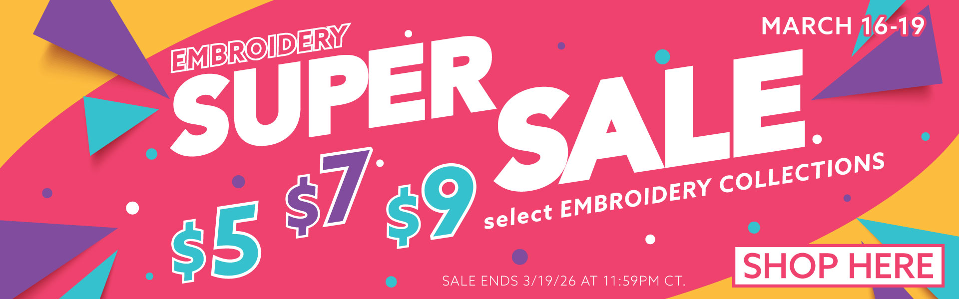Embroidery Super Sale