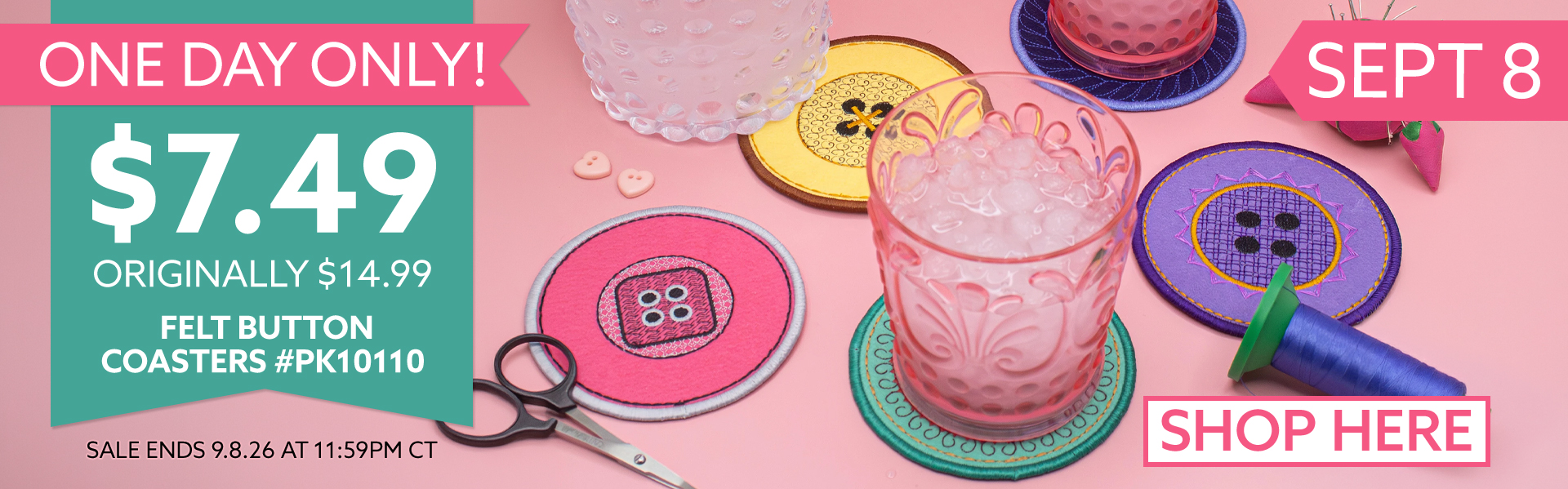 Felt Button Coasters