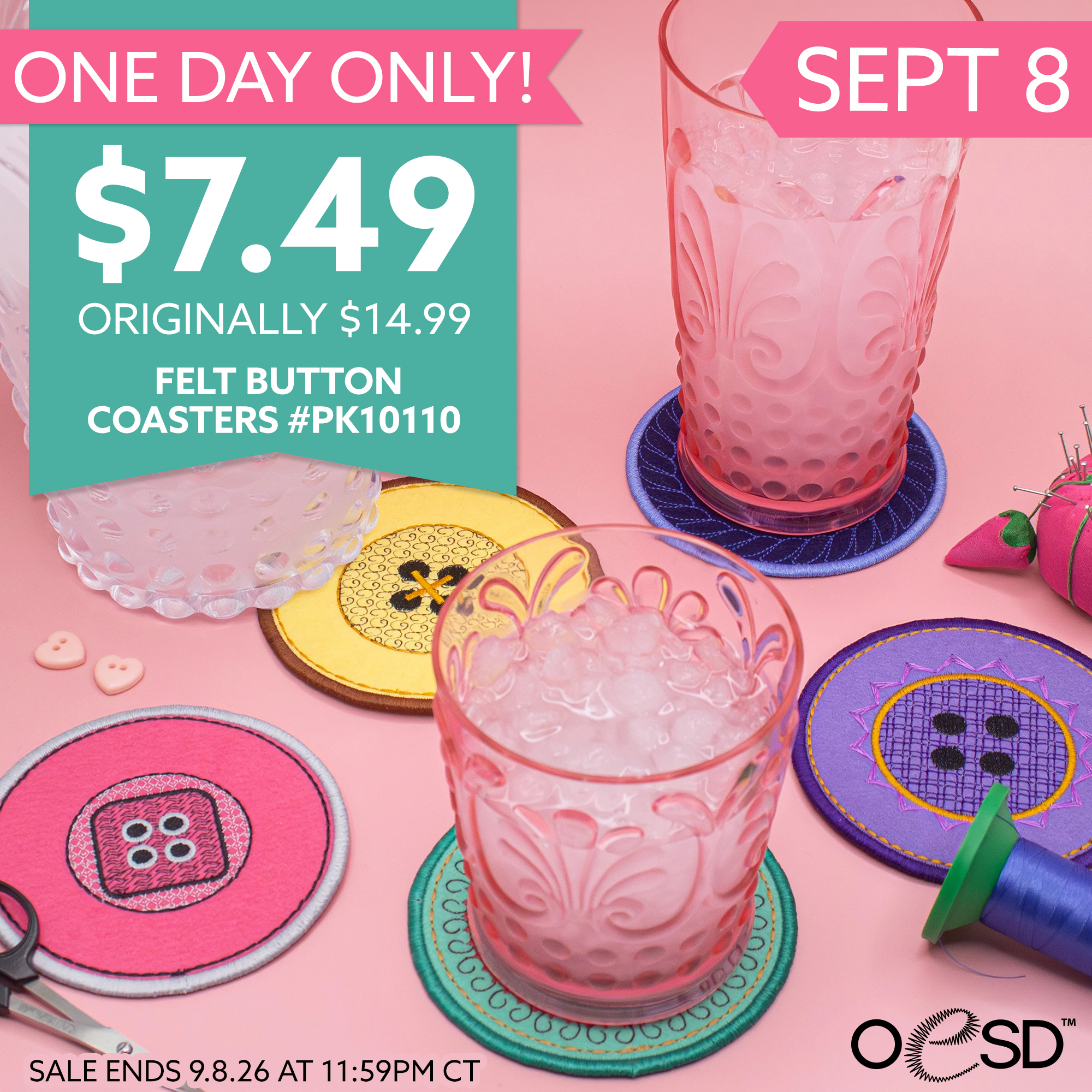 Felt Button Coasters