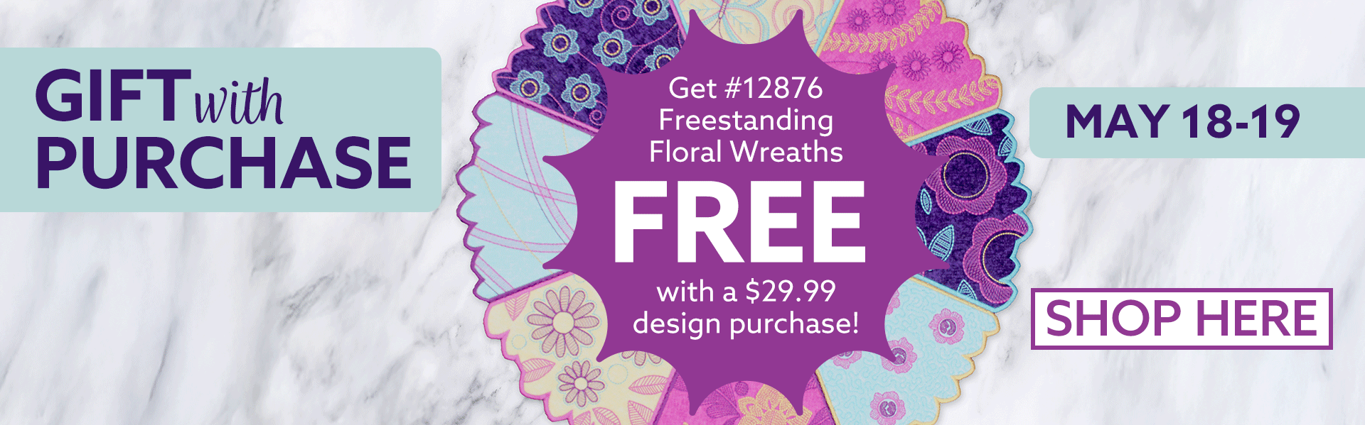 Freestanding Floral Wreaths Gift With Purchase
