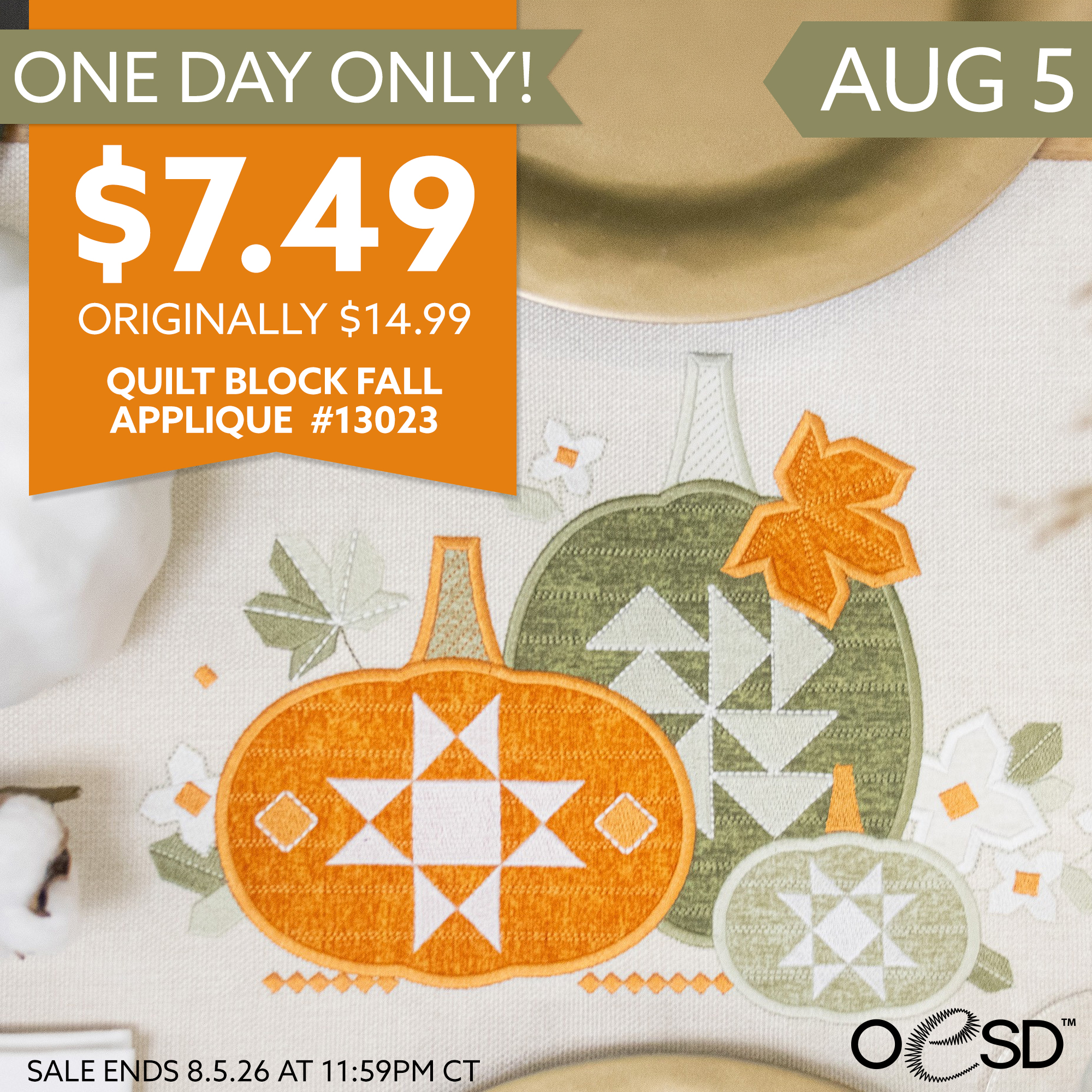 Quilt Block Fall Applique