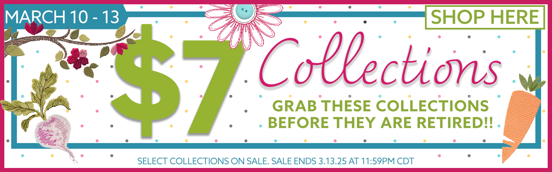 Retiring Collections Sale