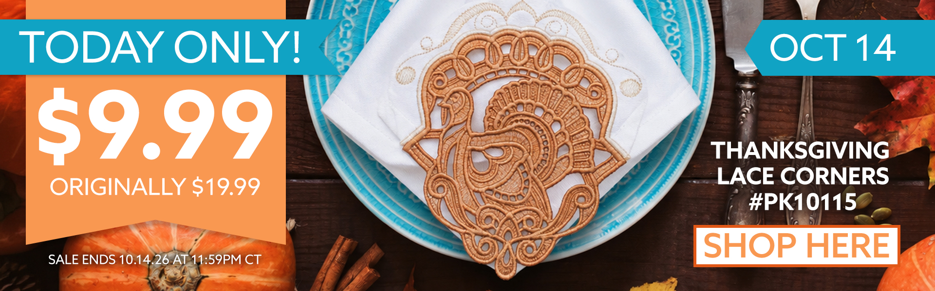 Thanksgiving Lace Corners
