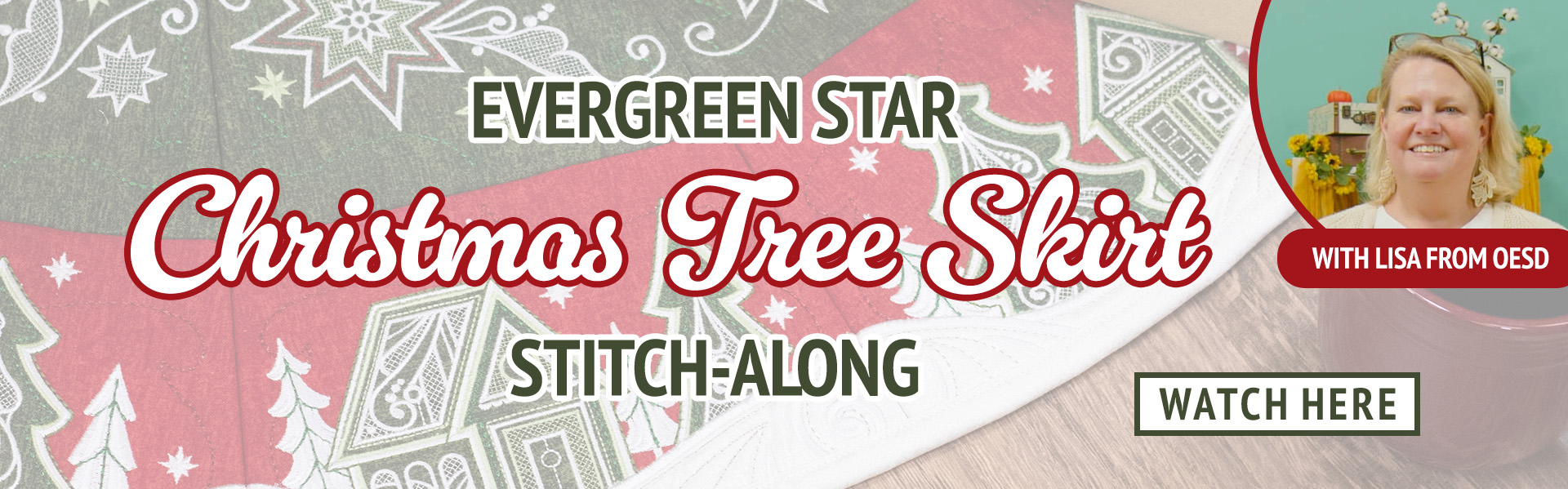 Evergreen Star Tree Skirt Stitch Along
