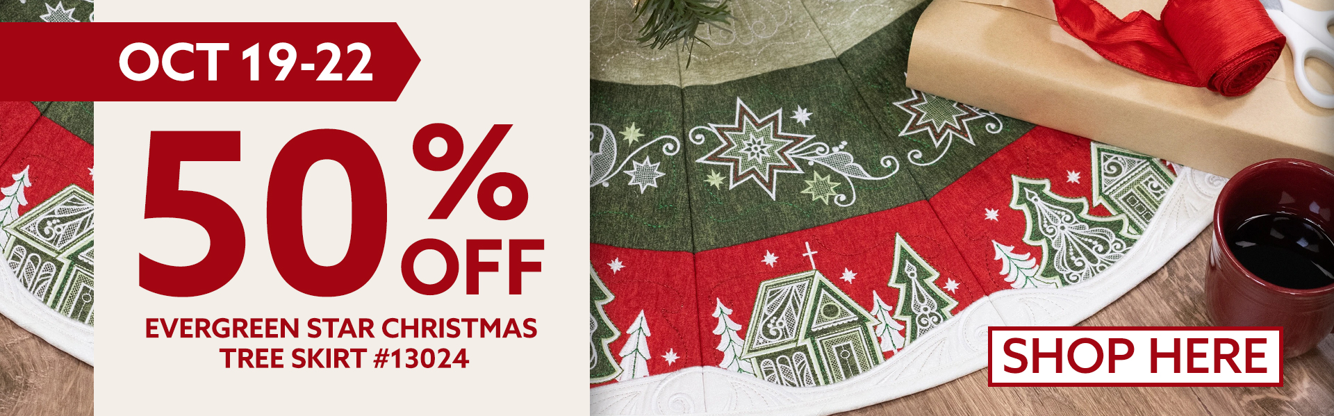 Evergreen Star Tree Skirt