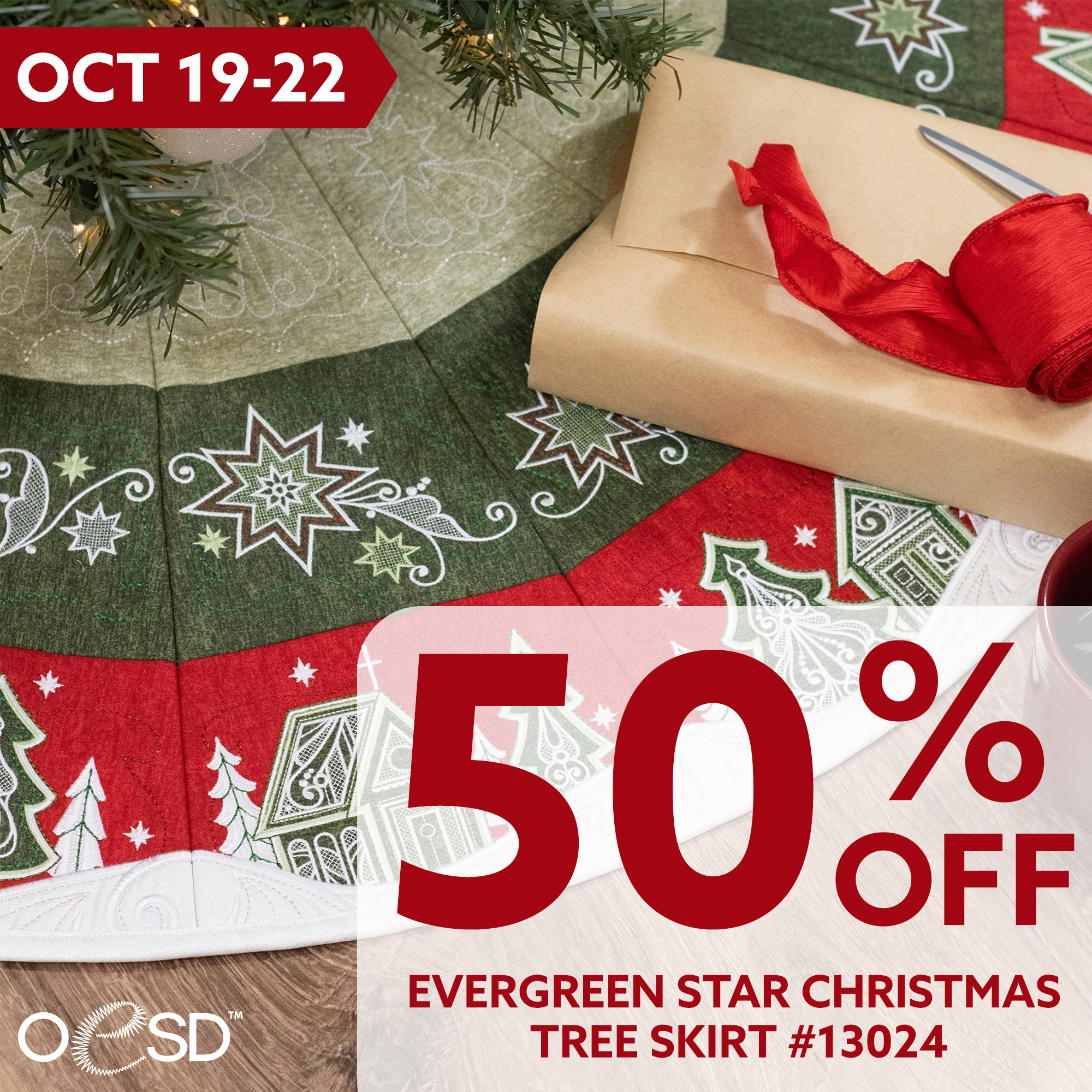 Evergreen Star Tree Skirt